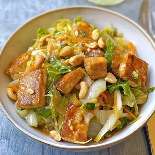 Braised white cabbage with tofu